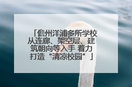 儋州洋浦多所学校从连廊、架空层、建筑朝向等入手 着力打造“清凉校园”