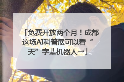 免费开放两个月！成都这场AI科普展可以看“天”字辈机器人→