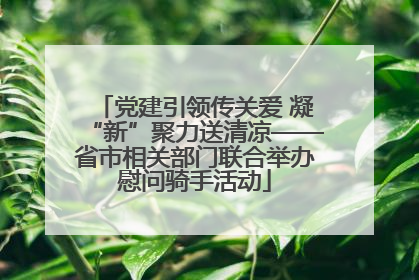 党建引领传关爱 凝“新”聚力送清凉——省市相关部门联合举办慰问骑手活动