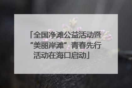 全国净滩公益活动暨“美丽岸滩”青春先行活动在海口启动