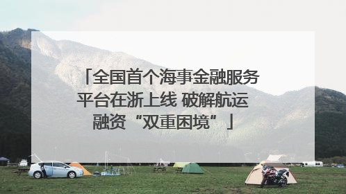 全国首个海事金融服务平台在浙上线 破解航运融资“双重困境”