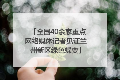 全国40余家重点网络媒体记者见证兰州新区绿色蝶变
