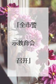 全市警示教育会召开
