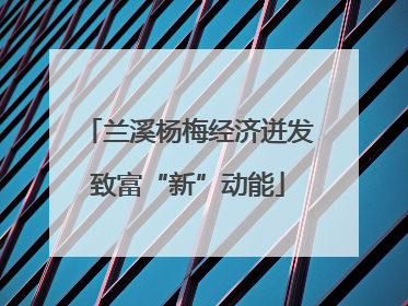 兰溪杨梅经济迸发致富“新”动能