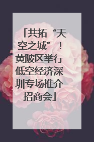 共拓“天空之城”！黄陂区举行低空经济深圳专场推介招商会