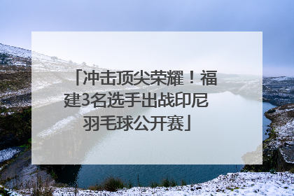 冲击顶尖荣耀！福建3名选手出战印尼羽毛球公开赛