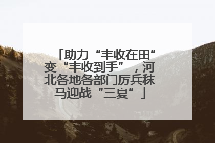 助力“丰收在田”变“丰收到手”，河北各地各部门厉兵秣马迎战“三夏”