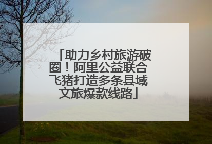 助力乡村旅游破圈！阿里公益联合飞猪打造多条县域文旅爆款线路
