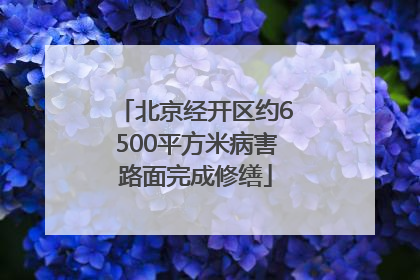 北京经开区约6500平方米病害路面完成修缮