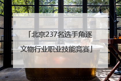 北京237名选手角逐文物行业职业技能竞赛