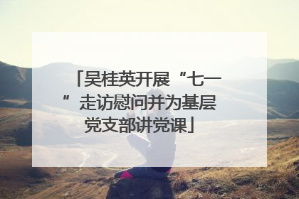 吴桂英开展“七一”走访慰问并为基层党支部讲党课