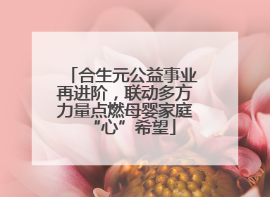合生元公益事业再进阶，联动多方力量点燃母婴家庭“心”希望
