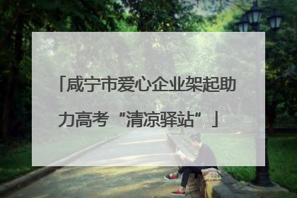咸宁市爱心企业架起助力高考“清凉驿站”