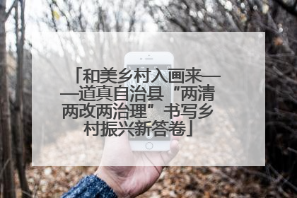 和美乡村入画来——道真自治县“两清两改两治理”书写乡村振兴新答卷
