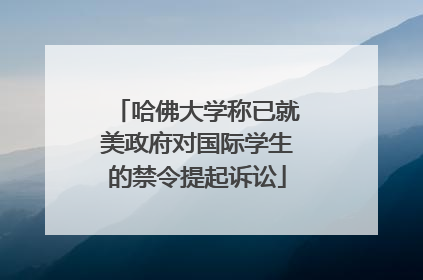 哈佛大学称已就美政府对国际学生的禁令提起诉讼