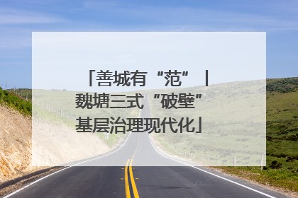 善城有“范”丨魏塘三式“破壁”基层治理现代化