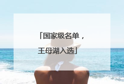 国家级名单，王母湖入选