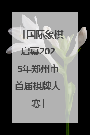 国际象棋启幕2025年郑州市首届棋牌大赛