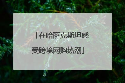在哈萨克斯坦感受跨境网购热潮