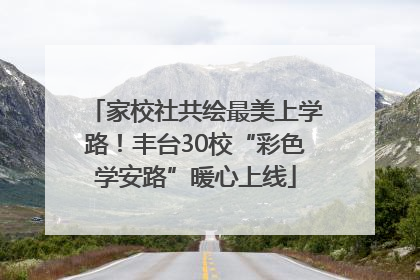 家校社共绘最美上学路！丰台30校“彩色学安路”暖心上线