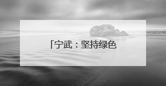 宁武：坚持绿色发展 推进生态建设取得显著成效