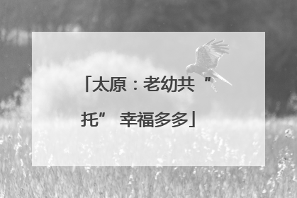 太原：老幼共“托” 幸福多多