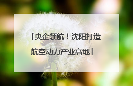 央企领航！沈阳打造航空动力产业高地