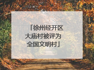 徐州经开区大庙村被评为全国文明村
