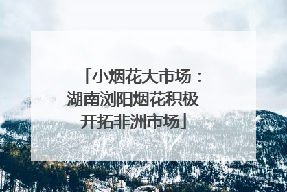 小烟花大市场：湖南浏阳烟花积极开拓非洲市场