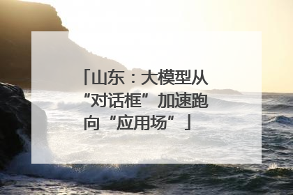 山东：大模型从“对话框”加速跑向“应用场”