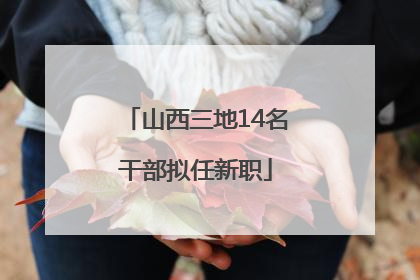山西三地14名干部拟任新职