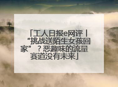 工人日报e网评丨“挑战送陌生女孩回家”？恶趣味的流量赛道没有未来