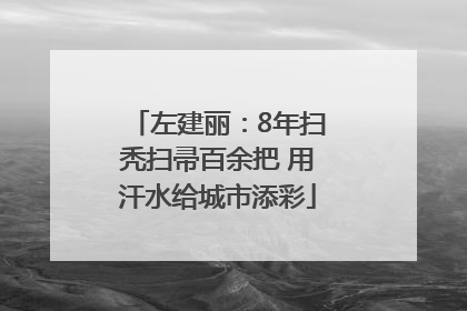 左建丽：8年扫秃扫帚百余把 用汗水给城市添彩