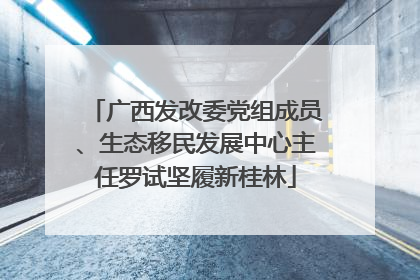 广西发改委党组成员、生态移民发展中心主任罗试坚履新桂林