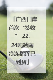 广西口岸首次“签收” 22.24吨越南冷冻榴莲已到货