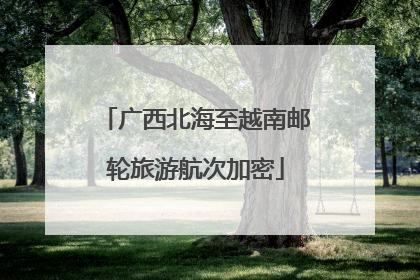 广西北海至越南邮轮旅游航次加密