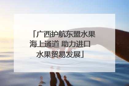 广西护航东盟水果海上通道 助力进口水果贸易发展