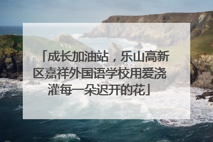 成长加油站，乐山高新区嘉祥外国语学校用爱浇灌每一朵迟开的花
