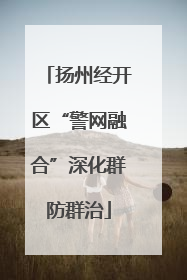 扬州经开区“警网融合”深化群防群治