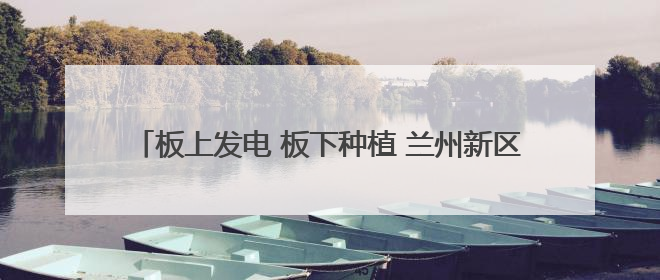 板上发电 板下种植 兰州新区段家川农光互补项目并网发电