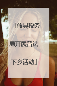 攸县税务局开展普法下乡活动