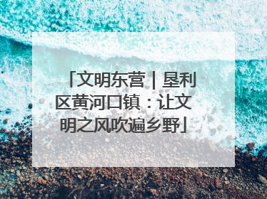 文明东营｜垦利区黄河口镇：让文明之风吹遍乡野