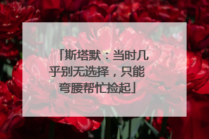 斯塔默：当时几乎别无选择，只能弯腰帮忙捡起