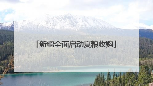 新疆全面启动夏粮收购