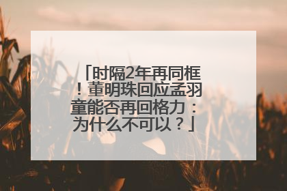 时隔2年再同框！董明珠回应孟羽童能否再回格力：为什么不可以？