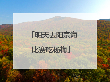 明天去阳宗海比赛吃杨梅