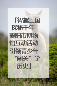 智趣三国探秘千年 襄阳市博物馆互动活动引领青少年“闯关”学历史