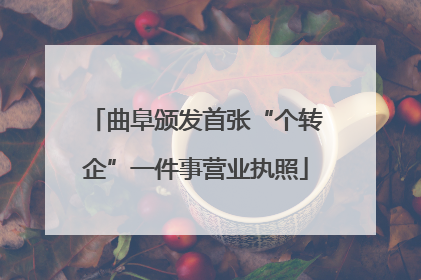 曲阜颁发首张“个转企”一件事营业执照