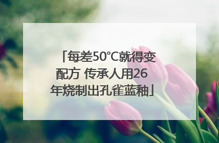 每差50℃就得变配方 传承人用26年烧制出孔雀蓝釉