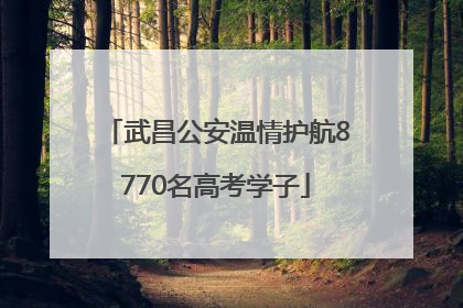 武昌公安温情护航8770名高考学子